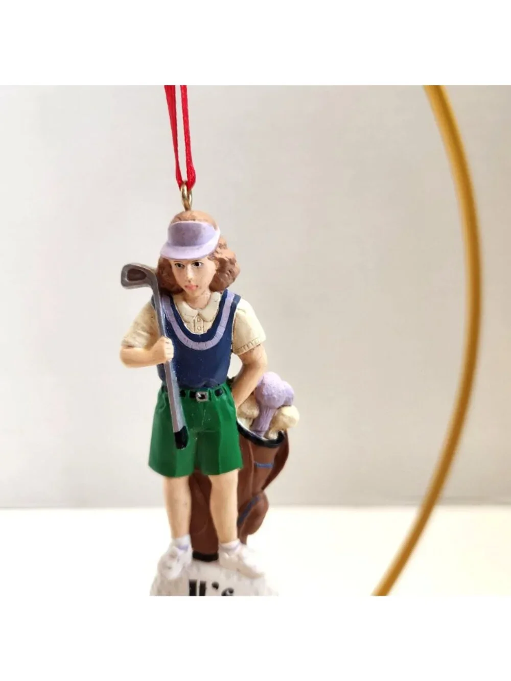 Golfer Figurine Christmas Ornament 